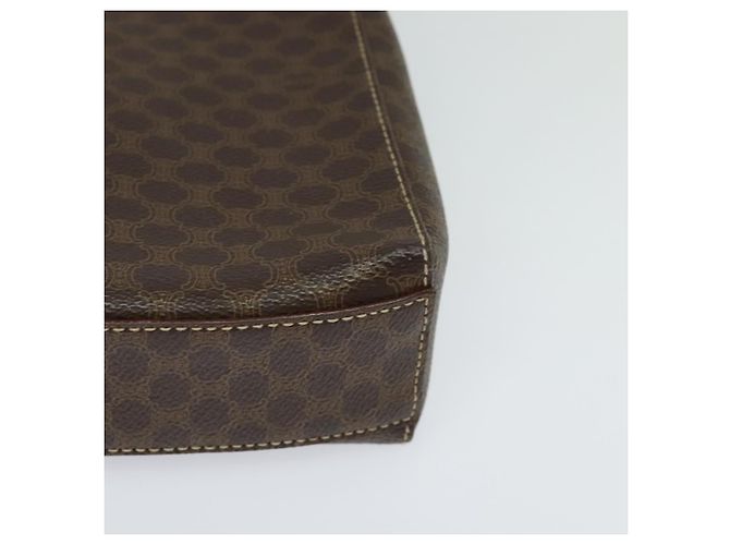 Céline Borsa a spalla in tela Macadam CELINE in pelle PVC marrone oro Auth 120373 D'oro - vista 15
