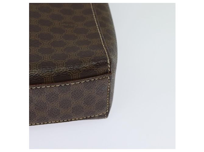 Céline Borsa a spalla in tela Macadam CELINE in pelle PVC marrone oro Auth 120373 D'oro - vista 17