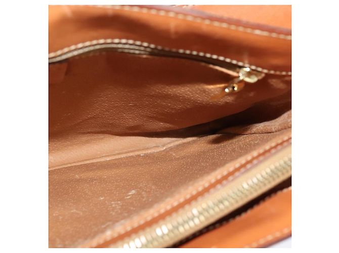 Céline Borsa a spalla in tela Macadam CELINE in pelle PVC marrone oro Auth 120373 D'oro - vista 19