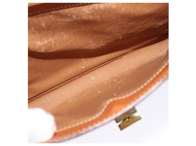 Céline Borsa a spalla in tela Macadam CELINE in pelle PVC marrone oro Auth 120373 D'oro - vista 21