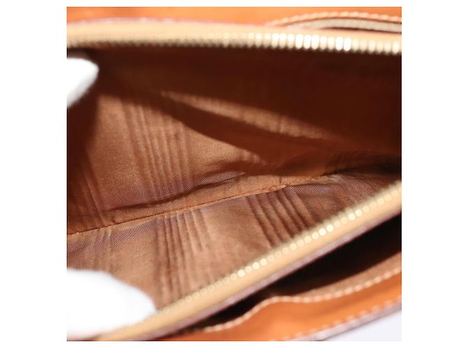 Céline Borsa a spalla in tela Macadam CELINE in pelle PVC marrone oro Auth 120373 D'oro - vista 22