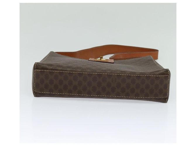 Céline Borsa a spalla in tela Macadam CELINE in pelle PVC marrone oro Auth 120373 D'oro - vista 5