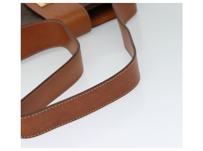 Céline Borsa a spalla in tela Macadam CELINE in pelle PVC marrone oro Auth 120373 D'oro - vista 7