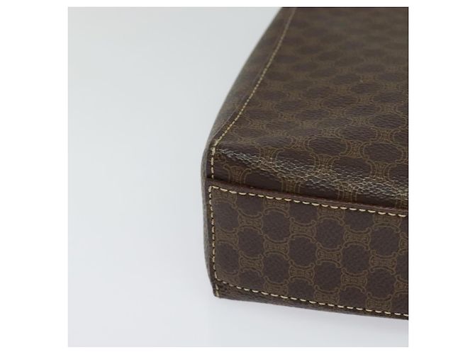 Céline Borsa a spalla in tela Macadam CELINE in pelle PVC marrone oro Auth 120373 D'oro - vista 8