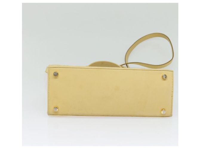 Salvatore Ferragamo Vala Hand Bag Suede Beige Gold Auth BA1438 Golden - view 5
