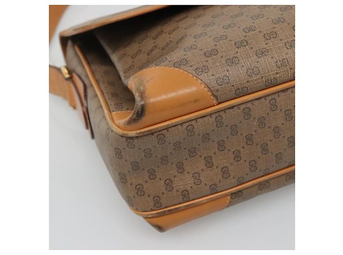 Gucci Borsa a spalla Micro GG Supreme PVC Beige Oro 001 116 0924 Auth th5924 D'oro - vista 13