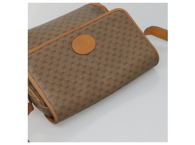 Gucci Borsa a spalla Micro GG Supreme PVC Beige Oro 001 116 0924 Auth th5924 D'oro - vista 6