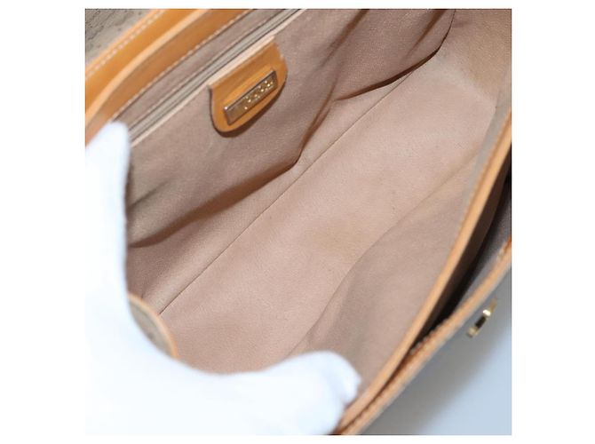 Gucci Borsa a spalla Micro GG Supreme PVC Beige Oro 001 116 0924 Auth th5924 D'oro - vista 9