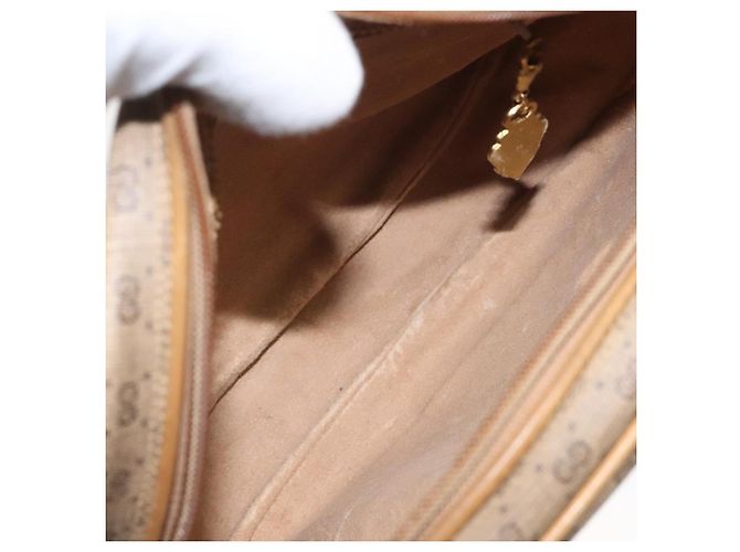 Gucci Borsa a spalla Micro GG Supreme in PVC Beige Auth BA1399 - vista 11