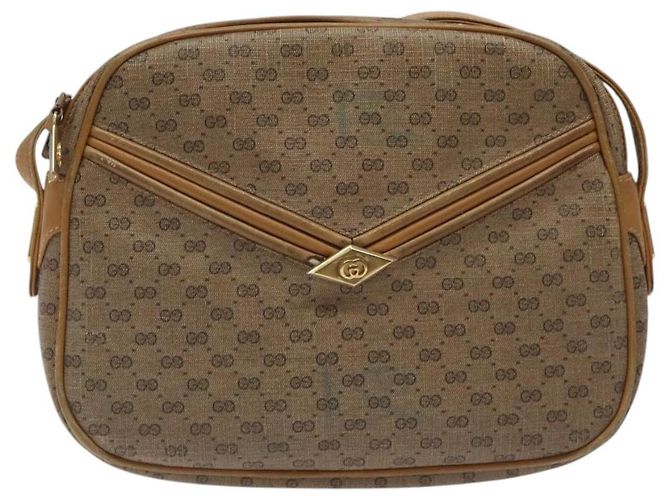 Gucci Borsa a spalla Micro GG Supreme in PVC Beige Auth BA1399 - vista 13