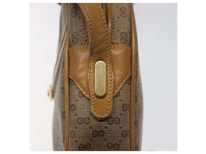 Gucci Borsa a spalla Micro GG Supreme in PVC Beige Auth BA1399 - vista 18