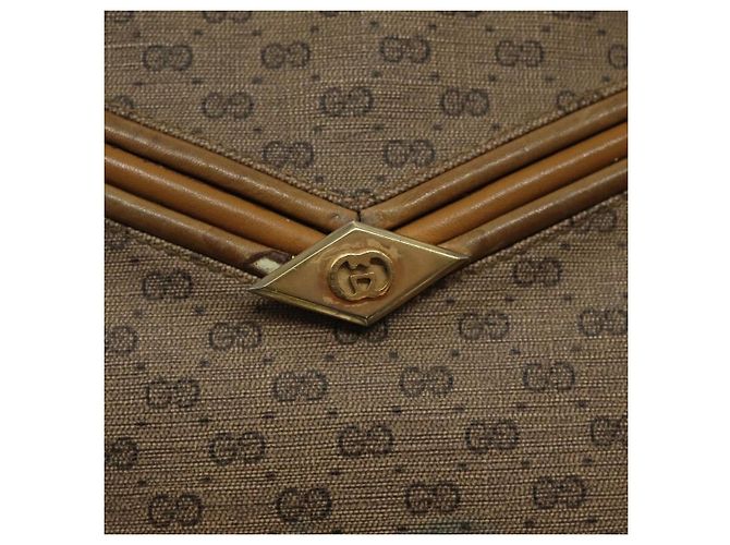 Gucci Borsa a spalla Micro GG Supreme in PVC Beige Auth BA1399 - vista 19