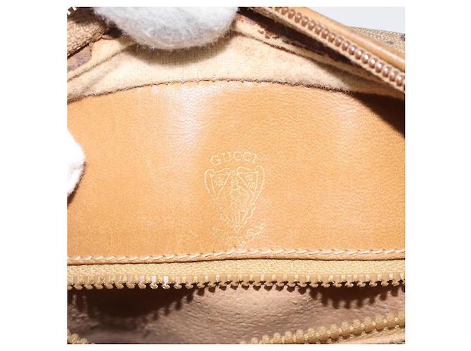 Gucci Borsa a spalla Micro GG Supreme in PVC Beige Auth BA1399 - vista 21