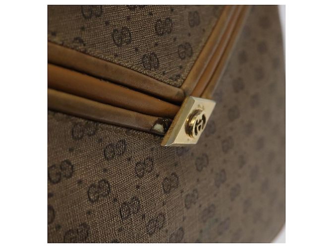 Gucci Borsa a spalla Micro GG Supreme in PVC Beige Auth BA1399 - vista 9