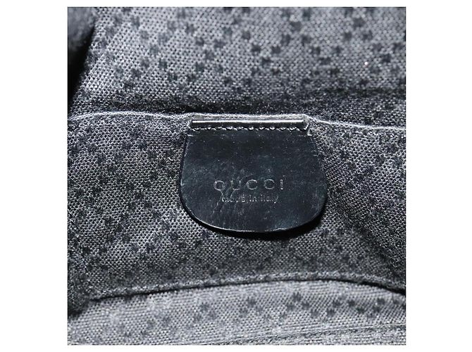 Borsa a mano GUCCI in nylon nero argento 000 0601 Auth ep8657 - vista 10