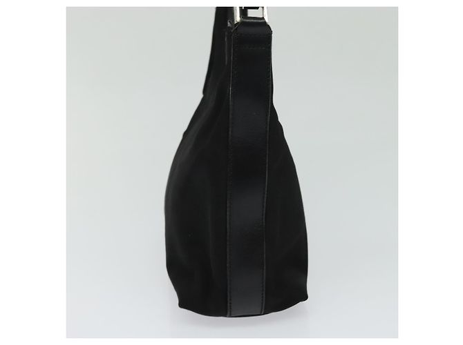 Borsa a mano GUCCI in nylon nero argento 000 0601 Auth ep8657 - vista 3