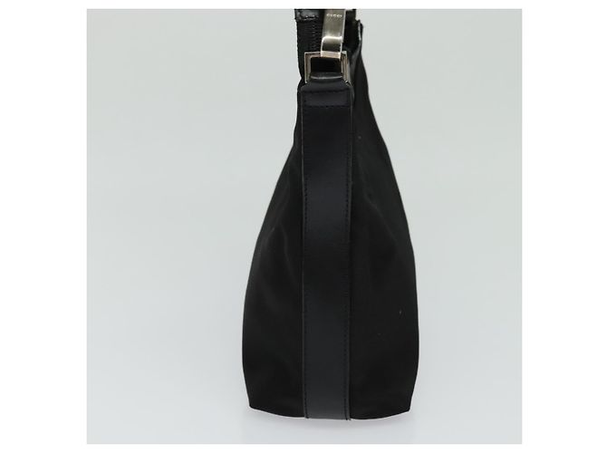 Borsa a mano GUCCI in nylon nero argento 000 0601 Auth ep8657 - vista 4