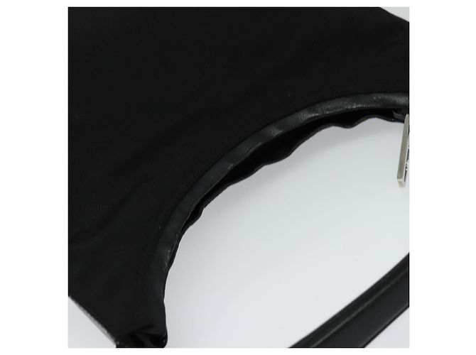 Borsa a mano GUCCI in nylon nero argento 000 0601 Auth ep8657 - vista 6