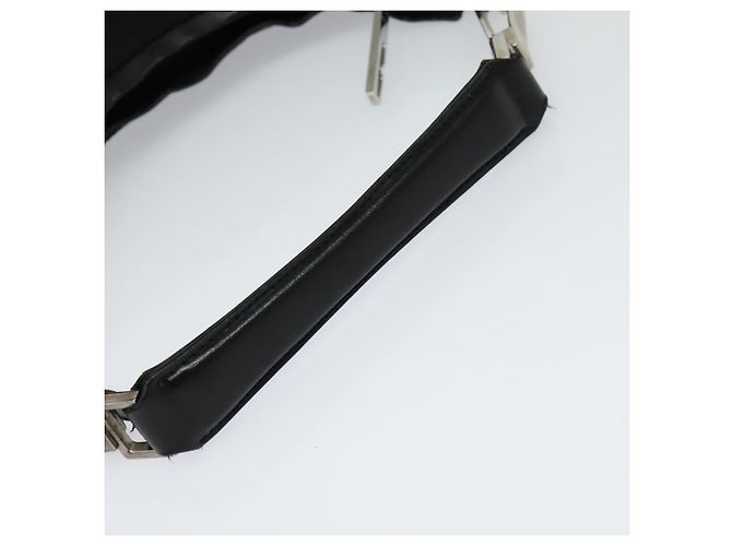 Borsa a mano GUCCI in nylon nero argento 000 0601 Auth ep8657 - vista 7