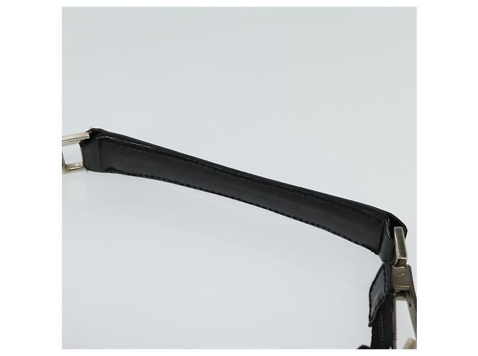 Borsa a mano GUCCI in nylon nero argento 000 0601 Auth ep8657 - vista 8