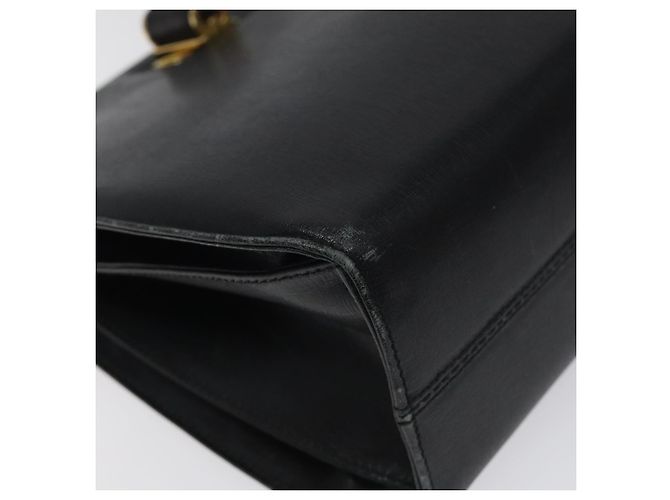 Schultertasche Salvatore Ferragamo aus schwarzem Leder mit Gold Auth 116392 Golden - Ansicht 14