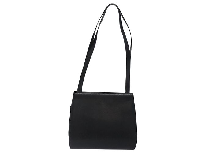 Schultertasche Salvatore Ferragamo aus schwarzem Leder mit Gold Auth 116392 Golden - Ansicht 2