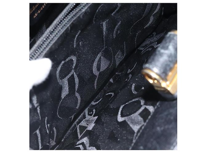 Schultertasche Salvatore Ferragamo aus schwarzem Leder mit Gold Auth 116392 Golden - Ansicht 21