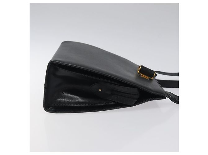 Schultertasche Salvatore Ferragamo aus schwarzem Leder mit Gold Auth 116392 Golden - Ansicht 3