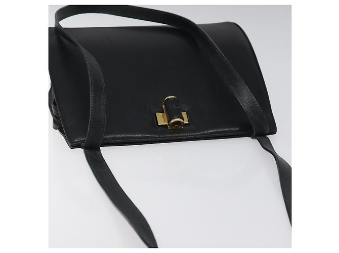 Schultertasche Salvatore Ferragamo aus schwarzem Leder mit Gold Auth 116392 Golden - Ansicht 6