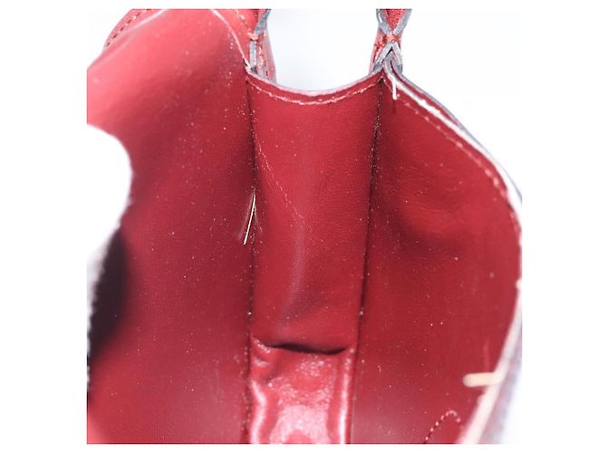 CARTIER Bolso de Hombro Must Line Cuero Rojo Vino Oro Auth BA1082 Dorado Burdeos - vista 17