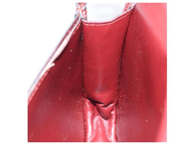 CARTIER Bolso de Hombro Must Line Cuero Rojo Vino Oro Auth BA1082 Dorado Burdeos - vista 18