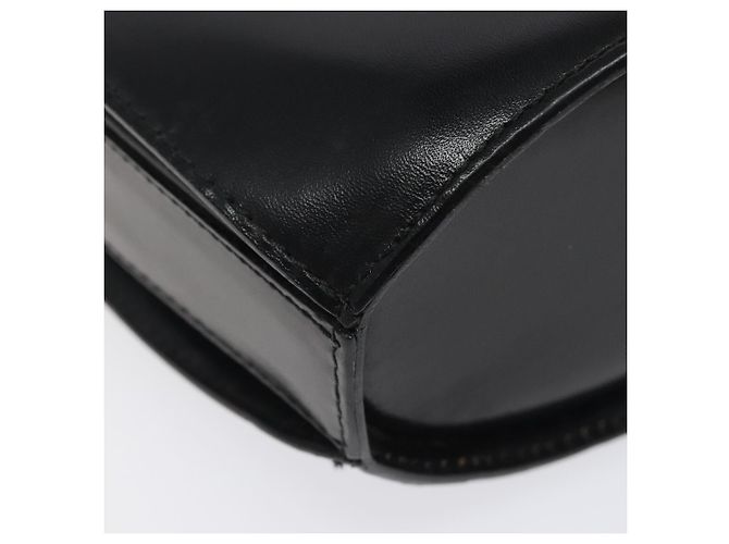 BALLY Bolsa de Ombro de Couro Preta Dourada Auth BA1419 Preto Dourado - vista 15