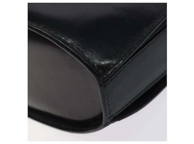BALLY Bolsa de Ombro de Couro Preta Dourada Auth BA1419 Preto Dourado - vista 16