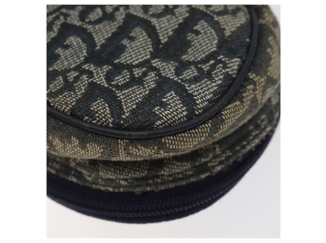 Pochette in tela Trotter Christian Dior blu navy oro Auth 120108 D'oro - vista 16