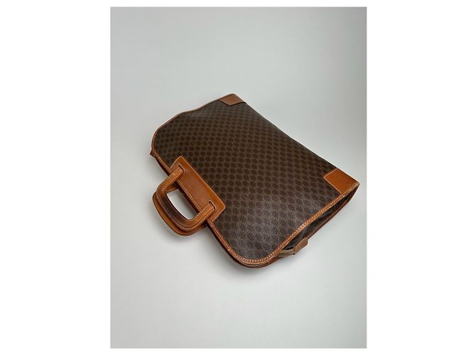 Luggage Céline Valigia in pelle monogramma vintage Celine marrone - vista 10