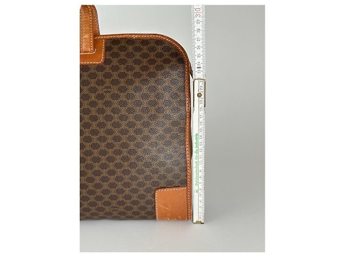 Luggage Céline Valigia in pelle monogramma vintage Celine marrone - vista 14
