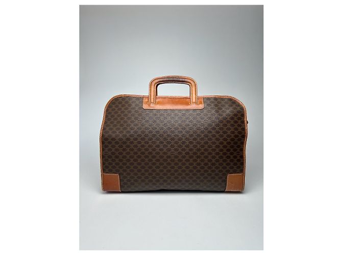 Luggage Céline Valigia in pelle monogramma vintage Celine marrone - vista 2