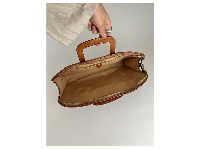 Luggage Céline Valigia in pelle monogramma vintage Celine marrone - vista 3
