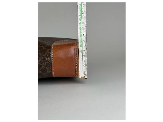 Luggage Céline Valigia in pelle monogramma vintage Celine marrone - vista 8