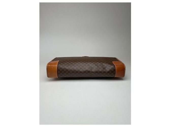 Luggage Céline Valigia in pelle monogramma vintage Celine marrone - vista 9