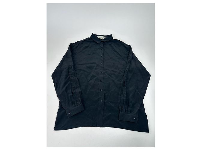 Camicia in seta vintage Dior nera M Nero - vista 15