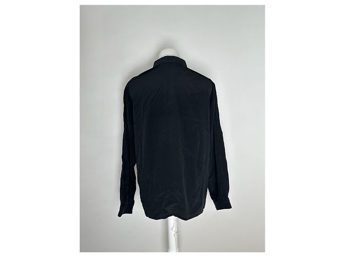 Camicia in seta vintage Dior nera M Nero - vista 4