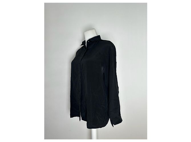 Camicia in seta vintage Dior nera M Nero - vista 5
