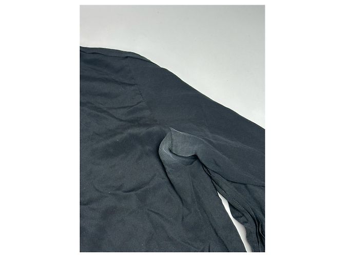 Camicia in seta vintage Dior nera M Nero - vista 9