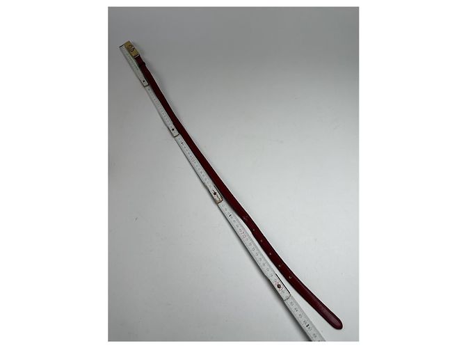 Céline Vintage Celine Paris Leather Belt burgundy - view 2