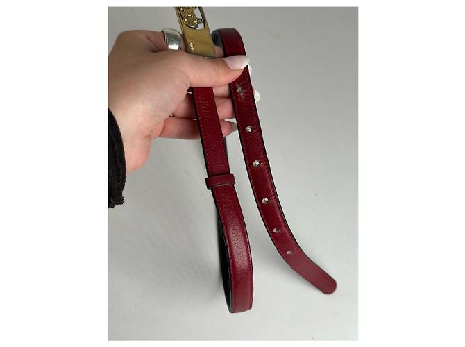 Céline Vintage Celine Paris Leather Belt burgundy - view 3