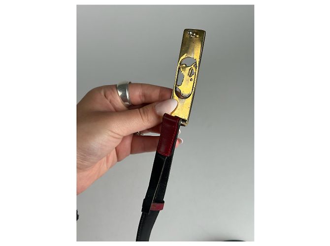 Céline Vintage Celine Paris Leather Belt burgundy - view 4