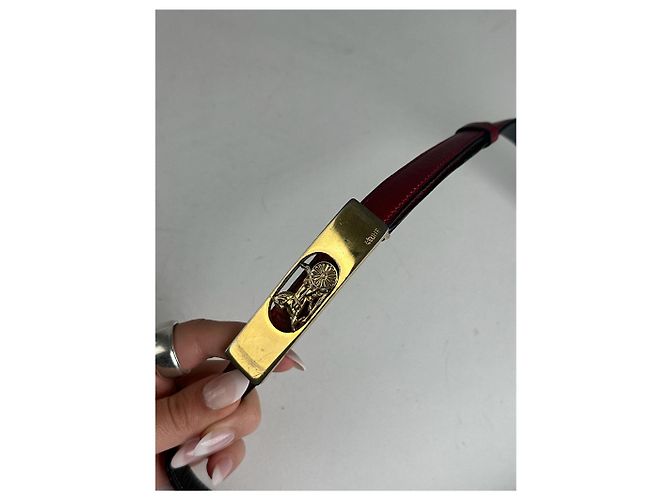 Céline Vintage Celine Paris Leather Belt burgundy - view 6