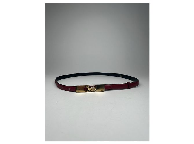 Céline Vintage Celine Paris Leather Belt burgundy - view 7