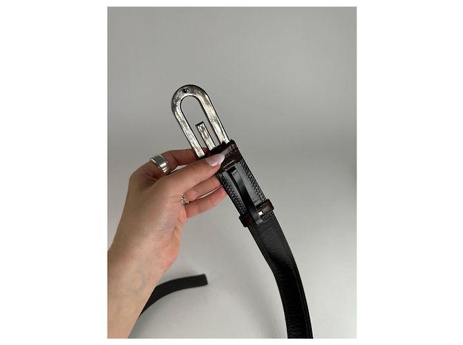 Vintage Gucci Ledergürtel braun - Ansicht 5